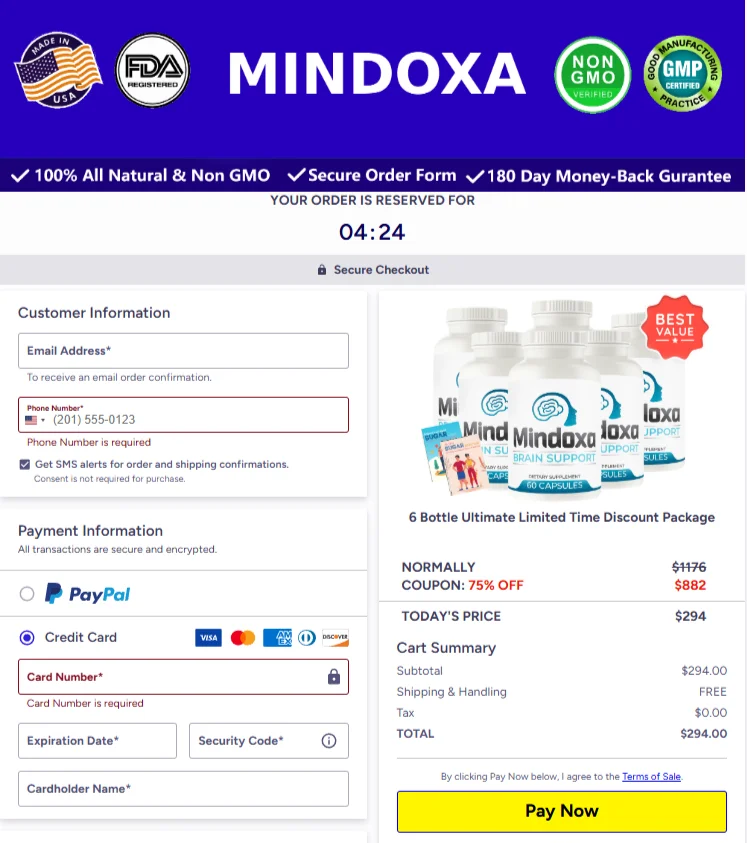 mindoxa discount